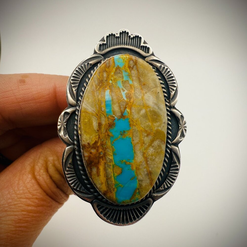 Navajo Sterling Silver Ring – Gilbert Platero – Royston Ribbon